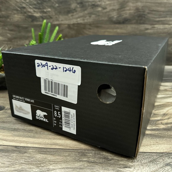 NIB Sorel Explorer 8.5 39.5 Blitz Stride Lace Sneakers White Chalk - Picture 10 of 10